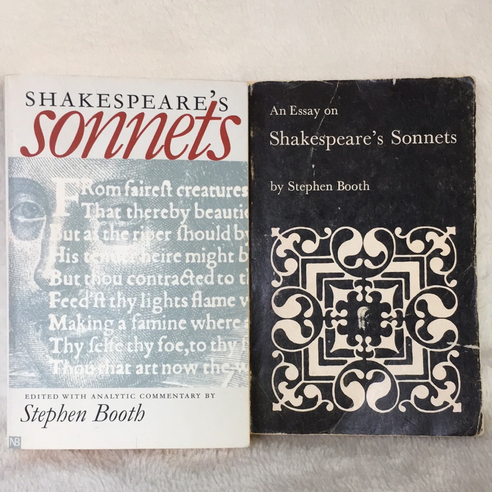Essay on Shakespeare’s Sonnets by Stephen Booth (Lot of 2 Books) Yale University